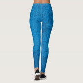 Blauwe Lyre Achtergrond Leggings (Achterkant)