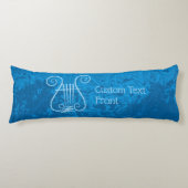 Blauwe Lyre Achtergrond Lichaamskussen (Voorkant)