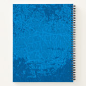 Blauwe Lyre Achtergrond Notitieboek (Achterkant)