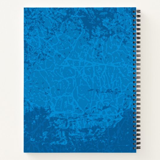 Blauwe Lyre Achtergrond Notitieboek (Achterkant)