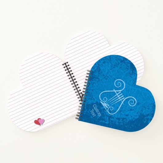 Blauwe Lyre Achtergrond Notitieboek (Binnen)