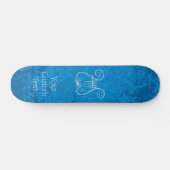 Blauwe Lyre Achtergrond Persoonlijk Skateboard (Horizontaal)