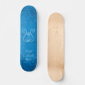 Blauwe Lyre Achtergrond Persoonlijk Skateboard (Voorkant)