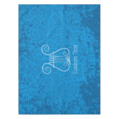 Blauwe Lyre Achtergrond Tafelkleed (Voorkant)