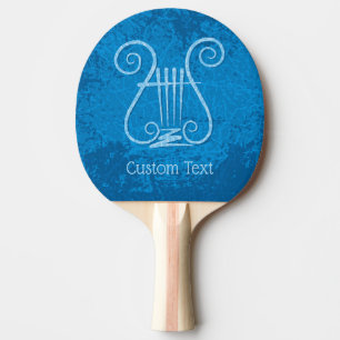 Blauwe Lyre Achtergrond Tafeltennisbatje
