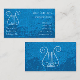 Blauwe Lyre Achtergrond Visitekaartje