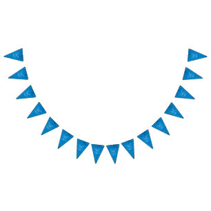 Blauwe Lyre Achtergrond Vlaggetjes
