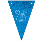 Blauwe Lyre Achtergrond Vlaggetjes (Derde vlag)