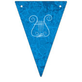 Blauwe Lyre Achtergrond Vlaggetjes (Tweede vlag)