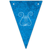 Blauwe Lyre Achtergrond Vlaggetjes (Eerste vlag)