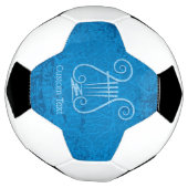 Blauwe Lyre Achtergrond Voetbal (Gedraaid)