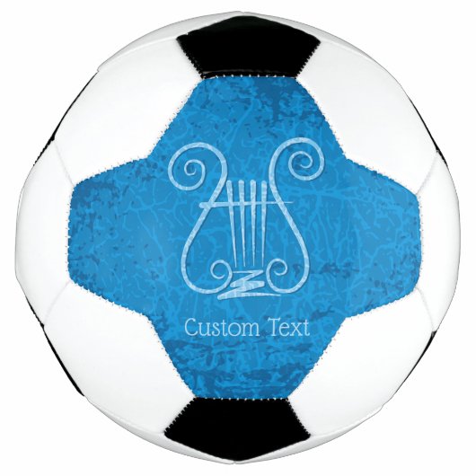 Blauwe Lyre Achtergrond Voetbal (Voorkant)