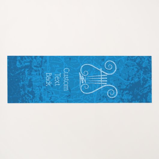 Blauwe Lyre Achtergrond Yogamat (Achterkant (horizontaal))