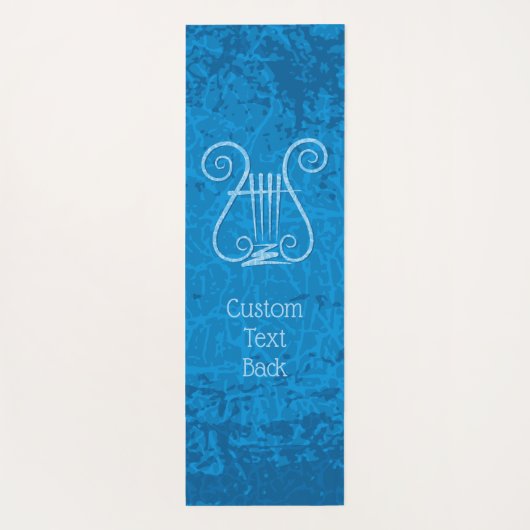 Blauwe Lyre Achtergrond Yogamat (Achterkant)