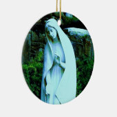Blauwe Maagd Maria Beeldje Ornament (Rechts)