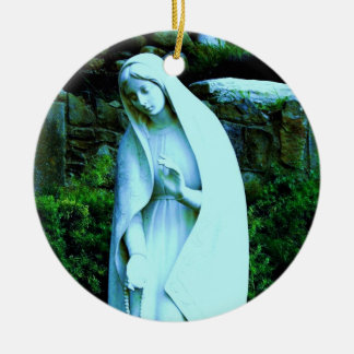 Blauwe Maagd Maria Beeldje Ornament