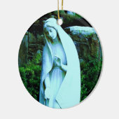 Blauwe Maagd Maria Beeldje Ornament (Links)