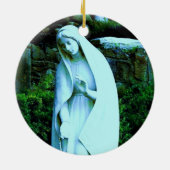 Blauwe Maagd Maria Beeldje Ornament (Achterkant)