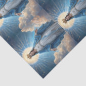 Blauwe Maagd Maria Hemelse  Tissuepapier (Detail)
