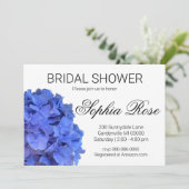 Blauwe maagdenpalm elegant floraal Vrijgezellenfee Kaart (Staand voorkant)