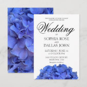 Blauwe maagdenpalm elegante bloemen hortensia's br kaart (Voorkant / Achterkant)