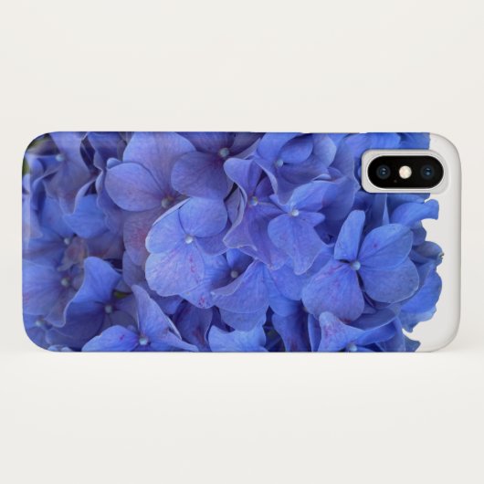 Blauwe maagdenpalm elegante bloemen hortensia's Case-Mate iPhone case (Achterkant (horizontaal))