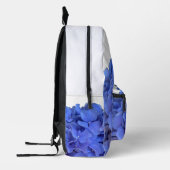 Blauwe maagdenpalm elegante bloemhortensia's monog bedrukte rugzak (Links)