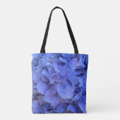Blauwe maagdenpalm elegante bloemhortensia's monog tote bag (Achterkant)