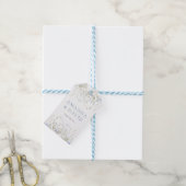 Blauwe maagdenpalm Wildflower bruiloft Cadeaulabel (Met Touw)