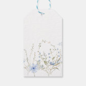 Blauwe maagdenpalm Wildflower bruiloft Cadeaulabel (Achterkant)