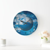 Blauwe maan - acrylwandklok grote klok (Huis)