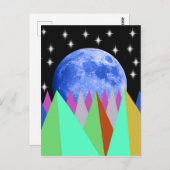 Blauwe Maan Ansichtkaart Briefkaart (Voorkant / Achterkant)
