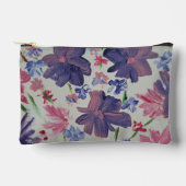 Blauwe Maan Bloemen Accessoire Pouch Etui (Voorkant)