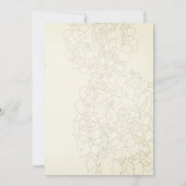 Blauwe Maan Bloemen Kunstwerk Bruiloft Uitnodiging (Achterkant)