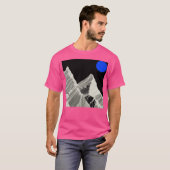 Blauwe Maan boven besneeuwde bergen Abstract Ar T-shirt (Voorkant volledig)
