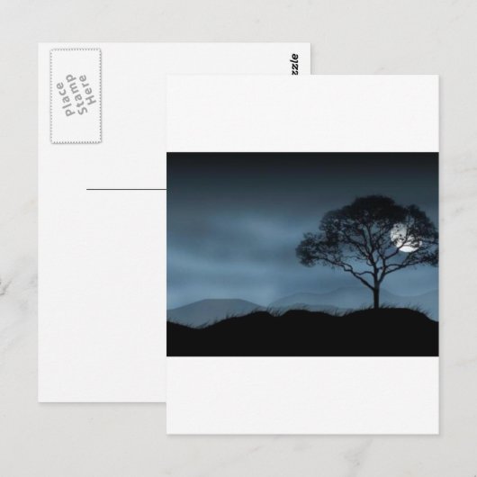 BLAUWE MAAN BRIEFKAART (Voorkant / Achterkant)