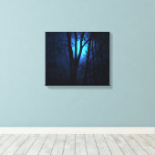 Blauwe maan! canvas afdruk (Insitu (Houten vloer))