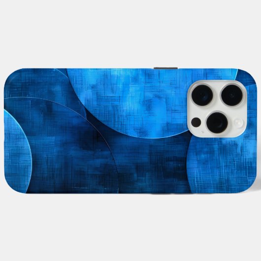 Blauwe maan cirkels Case-Mate iPhone case (Achterkant (horizontaal))