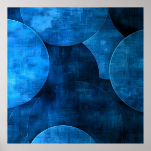 Blauwe maan cirkels poster