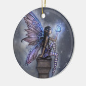 Blauwe Maan Fee Fantasie Ornament (Links)