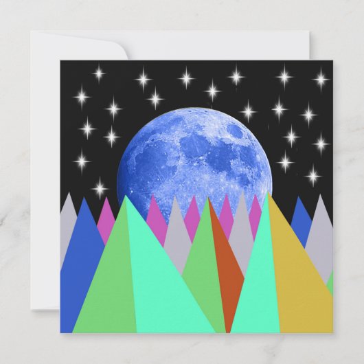 Blauwe Maan Flat Card (Voorkant)