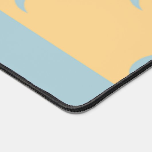 Blauwe maan gepatterd bureaumat (Hoek)