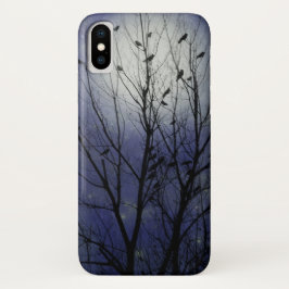 Blauwe maan gloed nacht van kraaien Case-Mate iPhone case