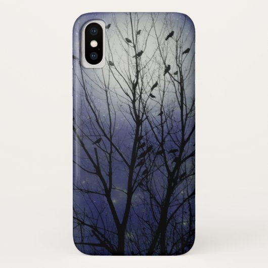 Blauwe maan gloed nacht van kraaien Case-Mate iPhone case (Achterkant)