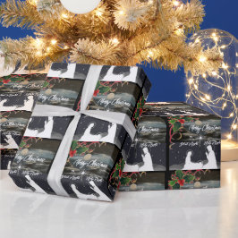 Blauwe maan kerstmis — Gift Wrap Cadeaupapier