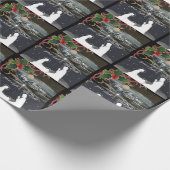 Blauwe maan kerstmis — Gift Wrap Cadeaupapier (Hoek)