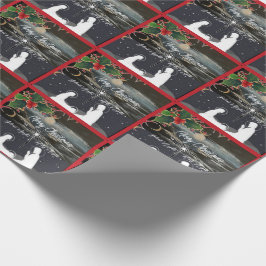 Blauwe maan kerstmis — Gift Wrap Cadeaupapier