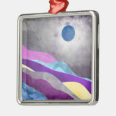 Blauwe Maan Metalen Ornament (Links)