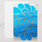 Blauwe Maan Ontwerp Briefpapier (Voorkant / Achterkant)