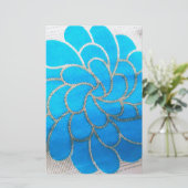 Blauwe Maan Ontwerp Briefpapier (Staand voorkant)